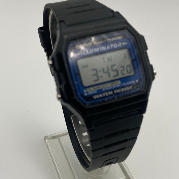 Casio Black Tone F-105 Digital Alarm Stopwatch Watch Working New Battery - Picture 6 of 6